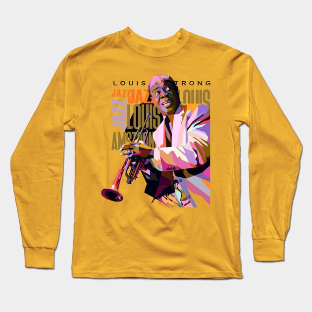 SAXOPHONIST Long Sleeve T-Shirt by Suroto